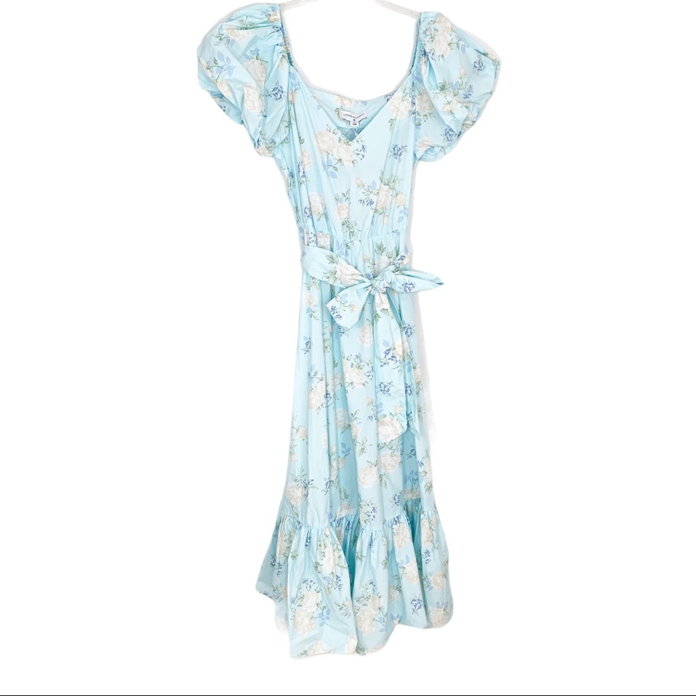 LoveShackFancy Estelle Floral Midi Ruffle Dress - Picture 7 of 9